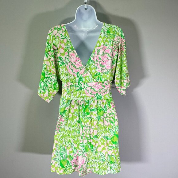 Lilly Pulitzer Parigi Women's Size S Fauna Green Skort Romper NWT - Picture 3 of 6